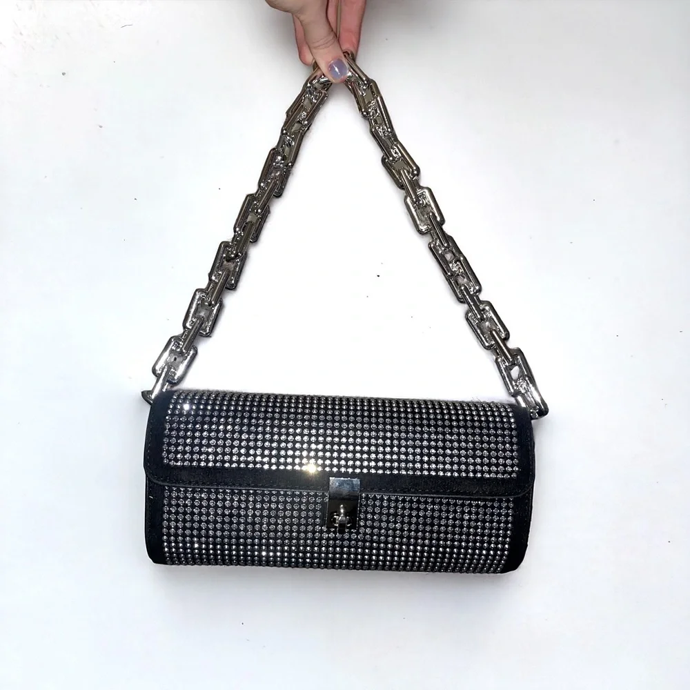 Diamond Rhinestone Mini Clutch - Picture 1 of 6